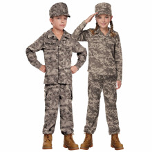 (Large (10-12), Green) Soldier Army Military Seal Team Camouflage Commando Book Week Boys Costume