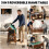 SPORTNOW 3 in 1 Reversible Multi Game Table with Lockable Wheels and Shelf 4