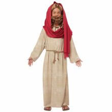 (X-Large (12-14), Beige) Jesus Christ Biblical Religious Christmas Good Friday Easter Boys Costume