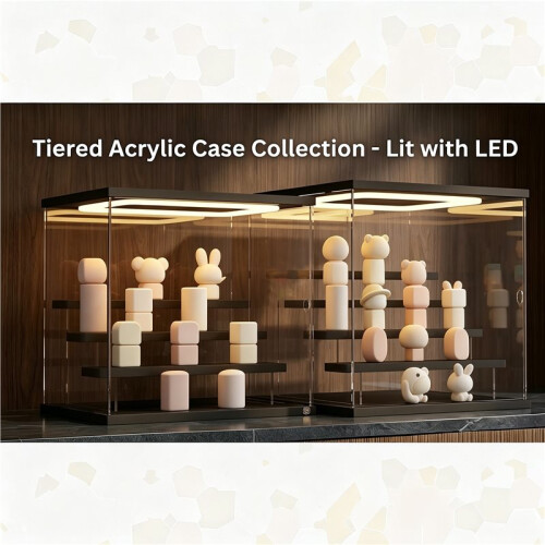 Acrylic Lighted Display Case for Collectibles, 5 Tier Figure Display Box 1