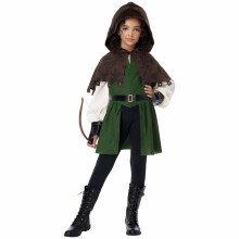 (Large (10-12), Green) Robin Princess of Thieves Robin Hood Medieval Book Week Child Girls Costume