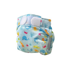 Costume da bagno per neonati e bambini - Pannolino da nuoto - Pannolino blu - Pannolino da nuoto per neonati da 1 a 4 KG - Pannolino da bagno
