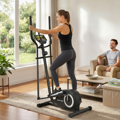 SPORTNOW Quiet Magnetic Elliptical Cross Trainer with Bluetooth