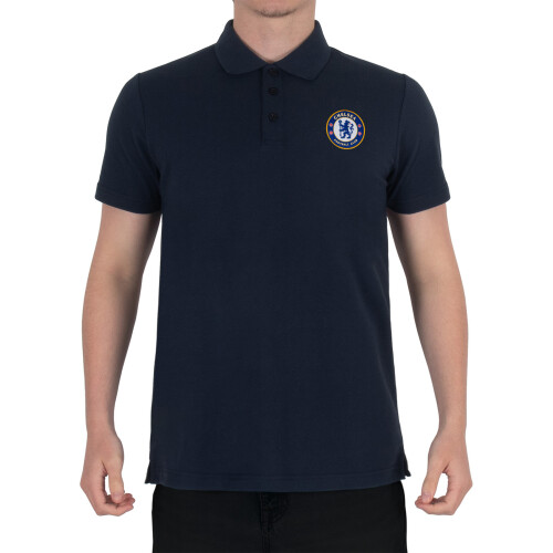 Chelsea Official Football Gift Mens Crest Polo Shirt Navy Blue XXL