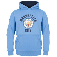 Manchester City Official Football Boys Fleece Graphic Hoody Sky 10-11 Years