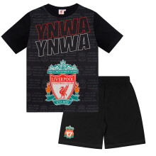 Liverpool FC Official Football Gift Boys Short Pyjamas YNWA Black 2-3 Years