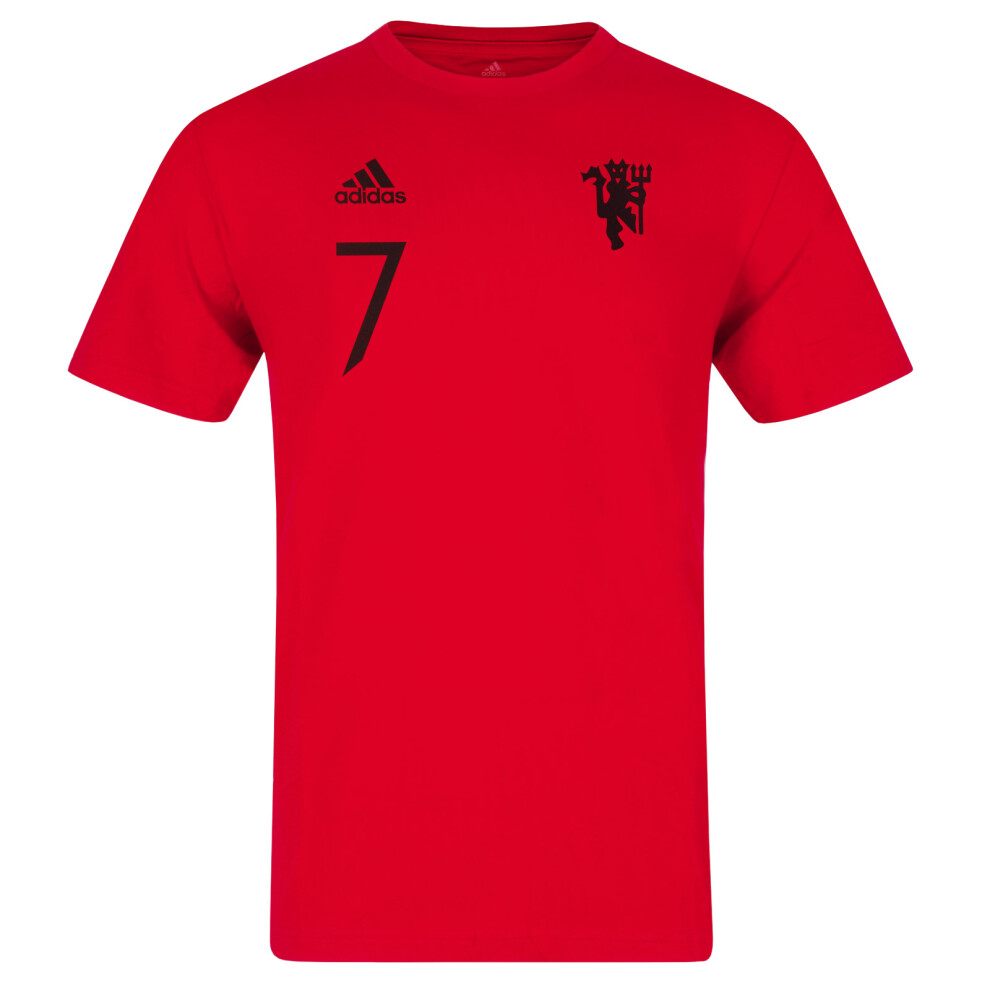 Manchester United Official Football Gift Mens Graphic T-Shirt Red Xl