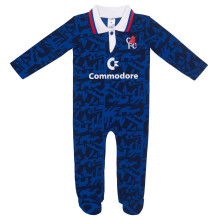 Chelsea Official Baby Sleepsuit Retro 1992 Home Kit Royal Blue 12-18 Months
