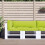VidaXL vidaXL Pallet Cushions 3 pcs Bright Green Fabric 1
