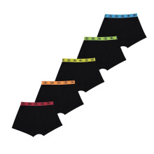 (11-12 Years, Black/Multicoloured) Giorgio Boys Boxer Briefs (Pack of 5)