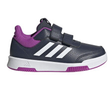 (13 UK Child, Navy/Pink) Adidas Baby Girls Tensaur 3 Stripes Trainers