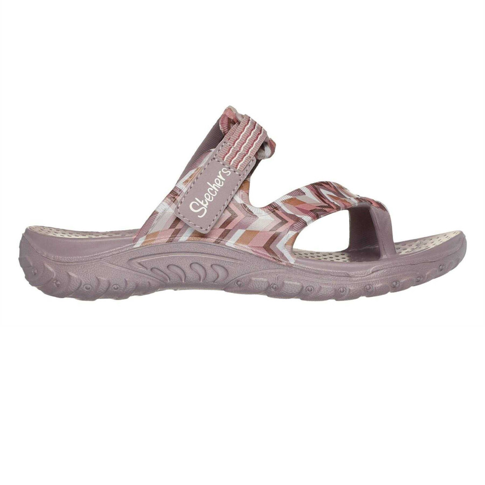 Skechers (2 Uk, Multicoloured/Pink) Womens/Ladies Reggae Zig Zag Sandals
