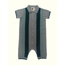 Pretty Green Baby Striped Short-Sleeved Romper