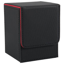Caja de Cartas Caja de Cartas Caja de Juego de Cartas con Funda para Carpetas Yugioh : 100+, Negro Rojo
