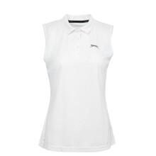 (16 UK, White) Slazenger Womens/Ladies Sleeveless Polo Shirt