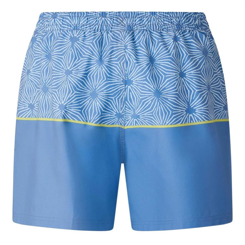 Photos - Swimwear Quiksilver   Mens Geometric Star Swim Shorts (L, Blue)