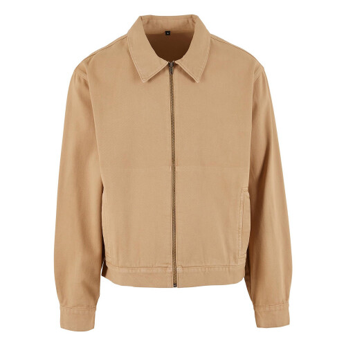 (S, Union Beige) Build Your Brand Mens Basic Work Jacket