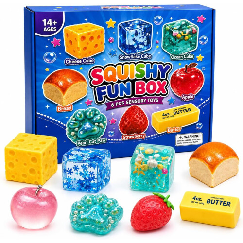 8PCS Squishy Box Mystery Fun Set Pack