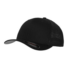 (L-XL, Black) Flexfit Unisex Adult Mesh Trucker Cap
