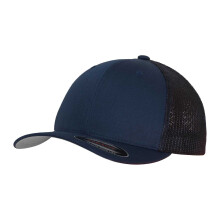 (L-XL, Navy) Flexfit Unisex Adult Mesh Trucker Cap