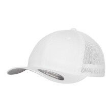 (L-XL, White) Flexfit Unisex Adult Mesh Trucker Cap