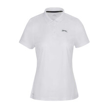 (12 UK, White) Slazenger Womens/Ladies Plain Polo Shirt