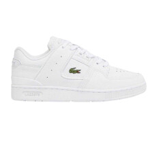 (7 UK, White) Lacoste Mens Cage Leather Court Trainers