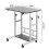 Living And Home Lockable Rolling Side Table Laptop Desk with Bottom Shelf, 60x40cm, Black Wood Grain 6