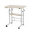 Living And Home 60x40cm Rolling Mobile Side Table Laptop Desk w/ Middle Shelf, White Maple Tabletop, 60-90cm Height Adjustable 1