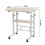 Living And Home 60x40cm Rolling Mobile Side Table Laptop Desk w/ Middle Shelf, White Maple Tabletop, 60-90cm Height Adjustable 6
