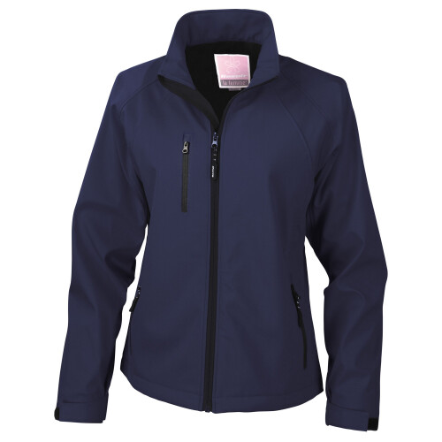 Result (12 UK, Navy) Result Womens/Ladies Soft Shell Jacket