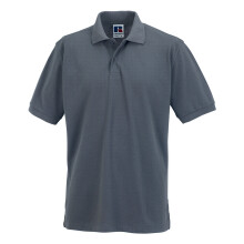 (4XL, Convoy Grey) Russell Mens Polycotton Pique Hardwearing Polo Shirt