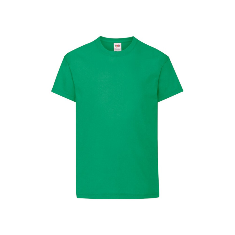 Fruit Of The Loom (12-13 Years, Kelly Green) Childrens/Kids Original T-Shirt