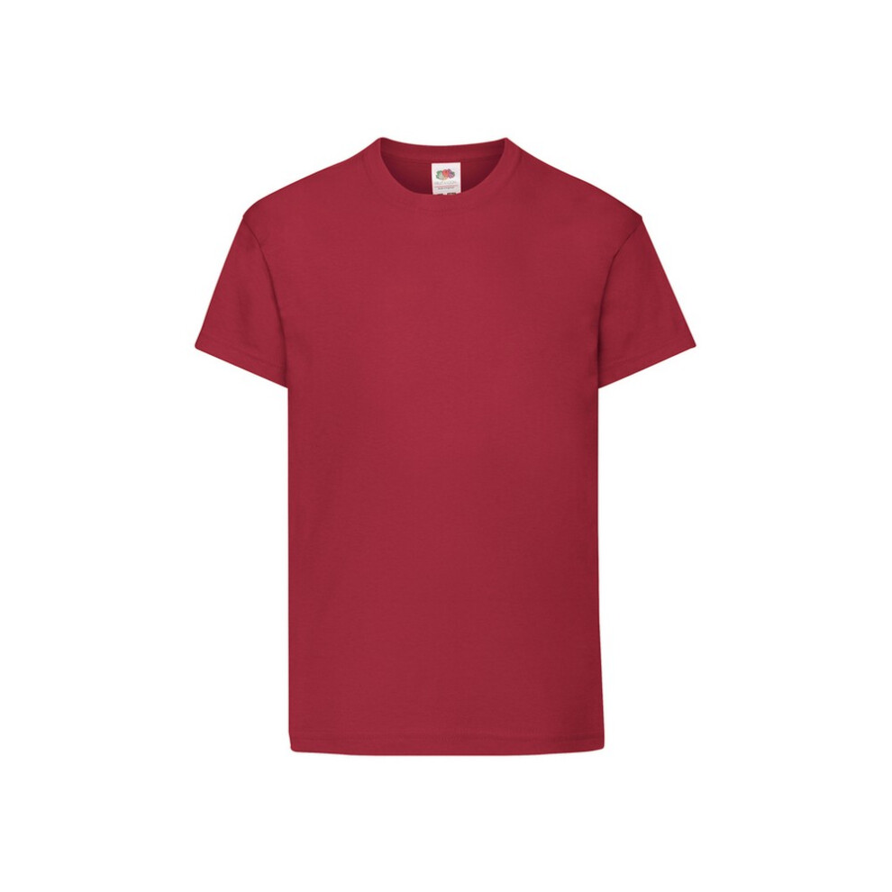Fruit Of The Loom (5-6 Years, Brick Red) Childrens/Kids Original T-Shirt