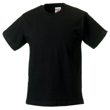 (11-12, Black) Jerzees Schoolgear Childrens Classic Plain T-Shirt