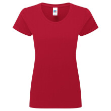 (XXL, Classic Red) Russell Womens/Ladies Authentic Classic Ringspun Cotton T-Shirt