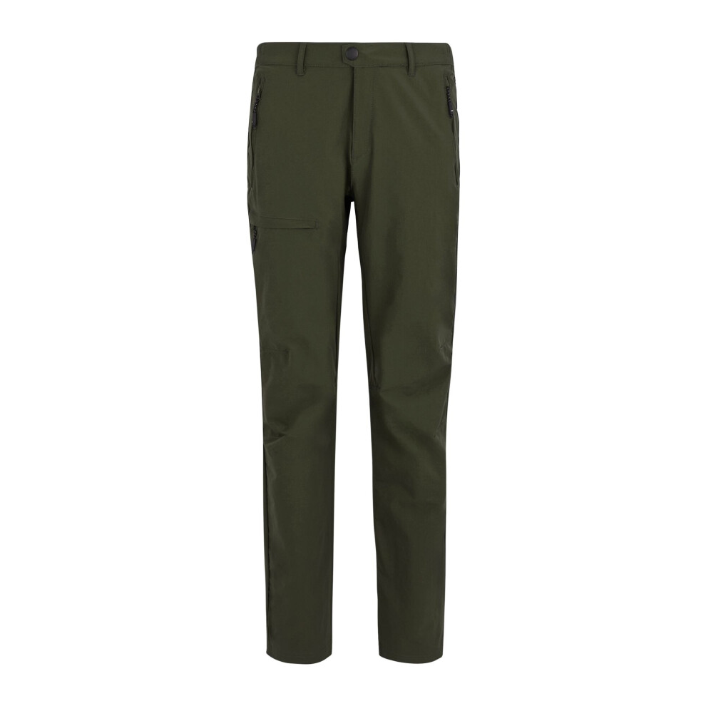 Regatta Men's Dark Highton Ii Logo Trousers - Khaki - 38R - Khaki - 48% Recycled Polyester/46% Polyester/6% Elastane - Image 2