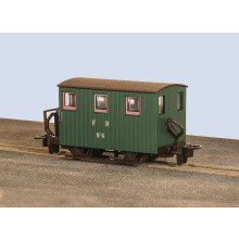 PECO GR-590A FR Quarryman Coach, Green, Brake Coach (Single Balcony) OO9 Gauge