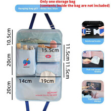 (Threelayer Blue) Style Cartoon Hanging Storage Organizer For Clothing And Dirty Laundry Use