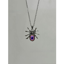 (Style 2) Spider Gothic Pendant Necklace With Alloy Material And Geometric Shape For Women
