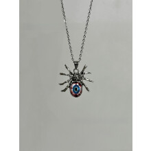 (Style 1) Spider Gothic Pendant Necklace With Alloy Material And Geometric Shape For Women
