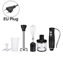 (EU)Conjunto de liquidificador manual elétrico 4 em 1 processador de alimentos misturador batedor tigela picadora