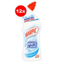 Harpic White & Shine Toilet Cleaner Bleach 750ml Original Pack of 12