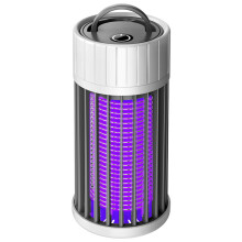 (Gray)Mosquito Lamp Usb Electric Bug Zapper 360uv Fly Zapper Portable Light Indoor Outdoor For Hotel Bedroom