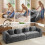 Modular Sectional Large Chenille Sofa Grey 6