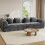 Modular Sectional Large Chenille Sofa Grey 10