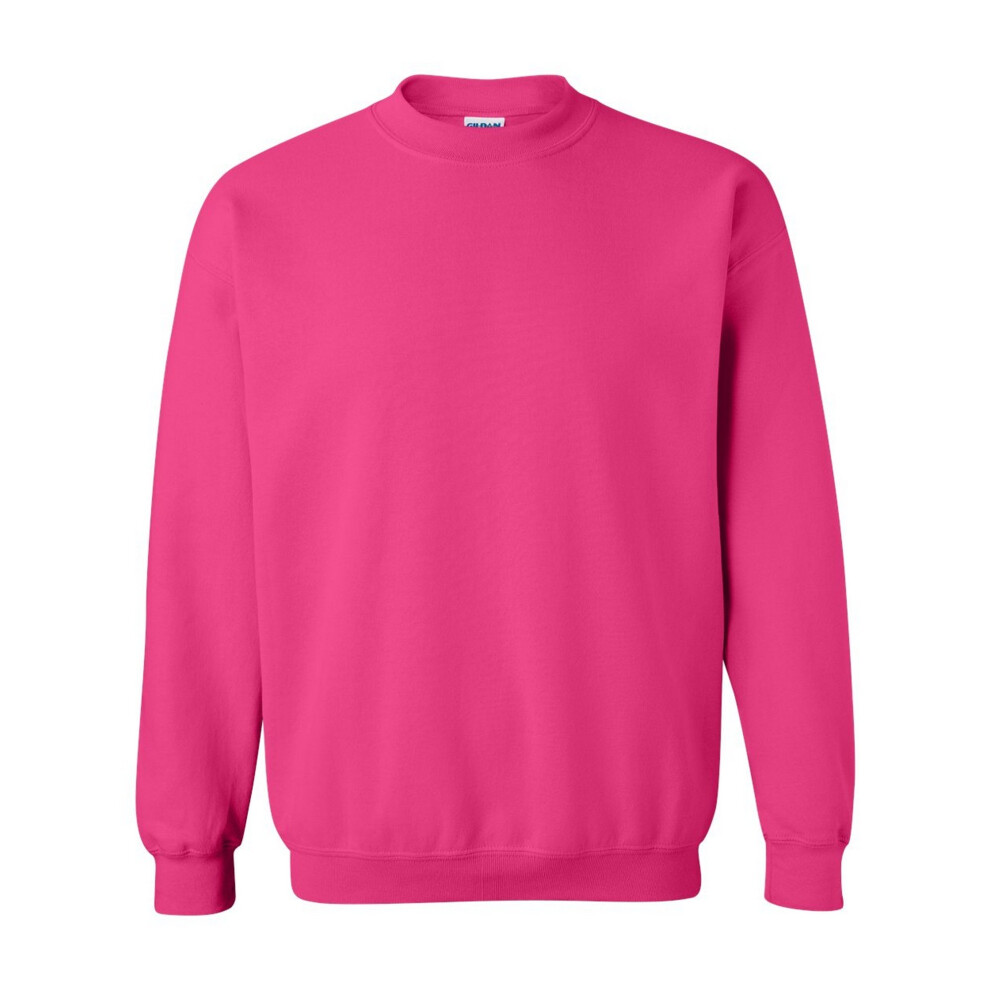 Gildan (S, Heliconia) Heavy Blend Unisex Adult Crewneck Sweatshirt