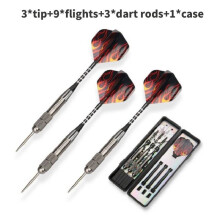 3 Pack Steel Professional Metal Darts Tip Set Tungsten 26 Grams With Aluminum Shafts And 3 Style Flight 1 Case