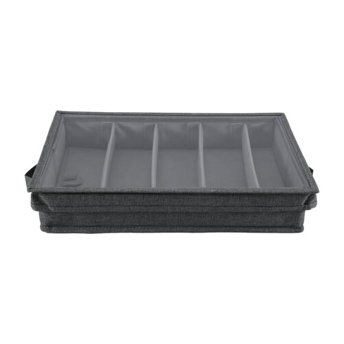 Flatware & Utensil Storage - Durable Silverware Storage Box with Adjustable Divider, 5 Compartment Flatware Storage Case