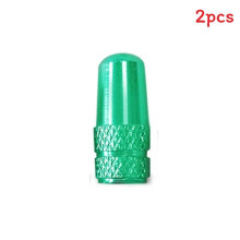 (Green)Presta Bicycle Valve Cap Aluminum Alloy Cover With Stainless Steel Material Daily For